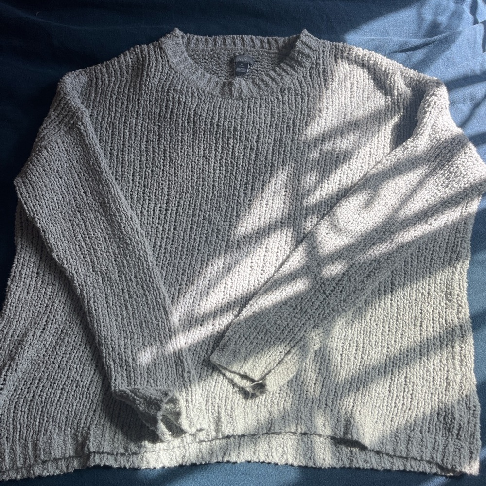 Aerie Knit Sweater in Light Gray Size XS